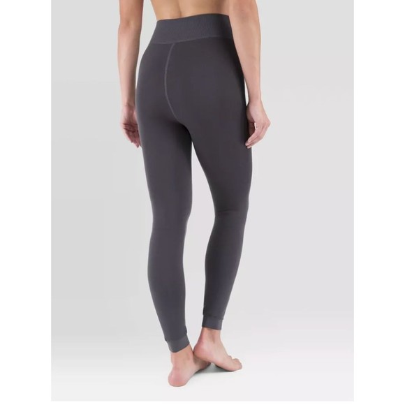 Wander by Hottotties Women Victroria Velvet Lined Leggings Grey L Stretch - Picture 2 of 10